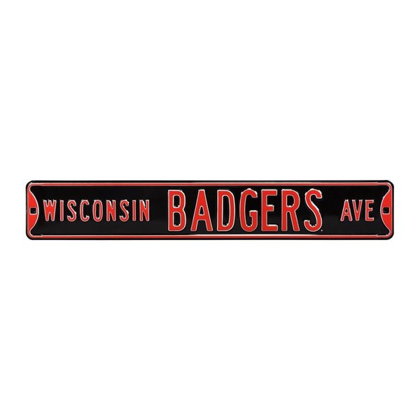 Authentic Street Signs Authentic Street Signs 70051 Wisconsin Badgers Avenue Black Street Sign 70051